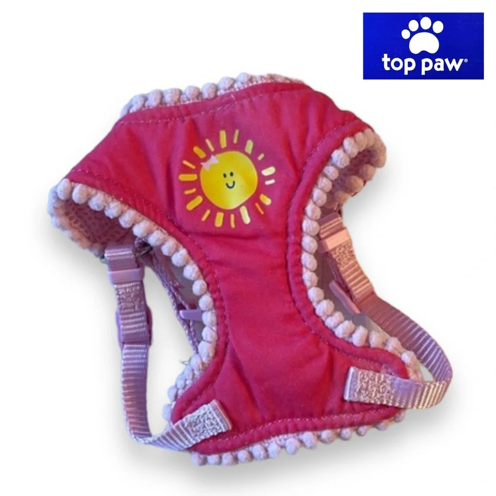Top Paw Smiley Sunshine Pink Pet Harness